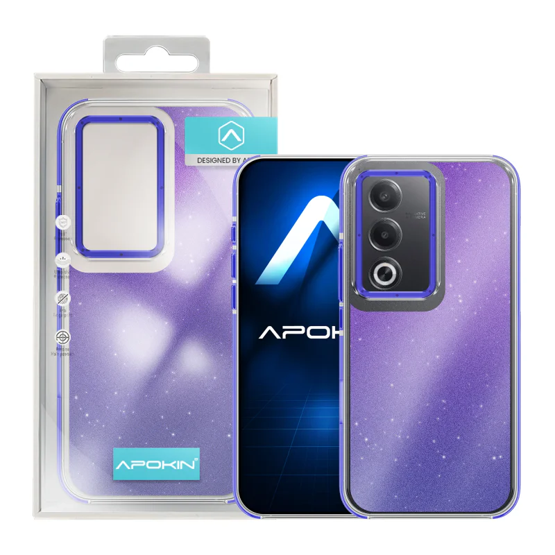 Capa Apokin para Oppo A80 5G Purpurina Acrílica Hard Preto - Imagem 4