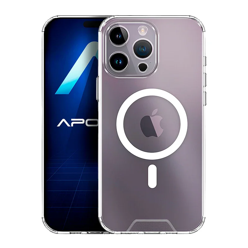 Capa Apokin para iPhone 14 Pro Transparente Clear 3D com MagSafe Transparente - Imagem 2