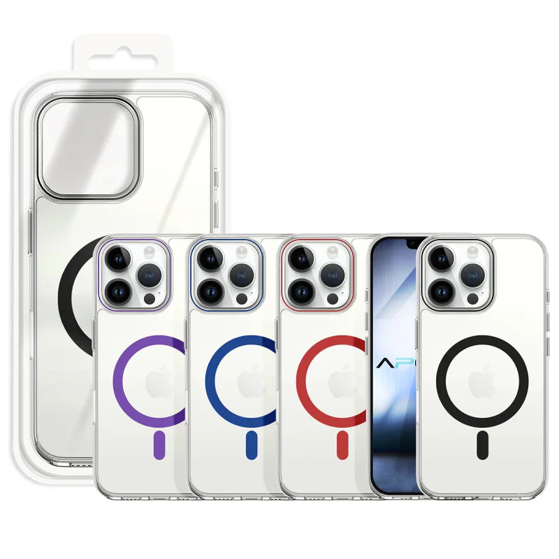 Capa Apokin para iPhone 13 com MagSafe em Vidro Vermelho - Imagem 1