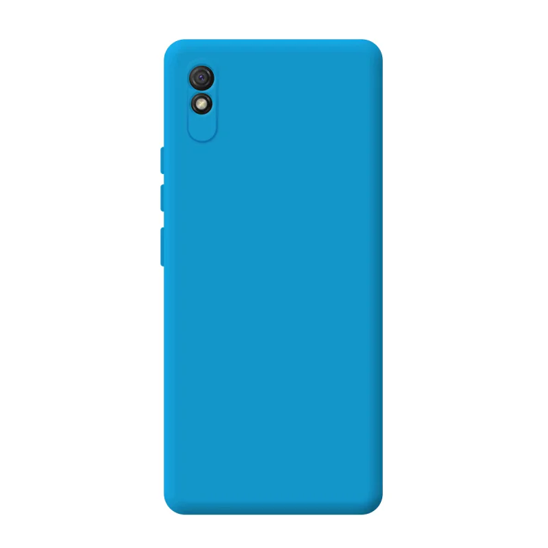 Capa Apokin para Xiaomi Redmi 9A em Silicone Macio com Proteção de Câmara 3D Azul - Imagem 1