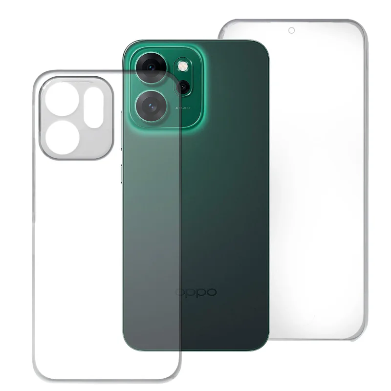 Capa Apokin para Oppo Reno 14 Pro Dupla 360 Frente e Verso em Silicone Transparente