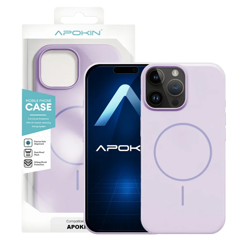 Capa Apokin para iPhone 14 Pro Max Silicone Premium com MagSafe Turquesa - Imagem 4