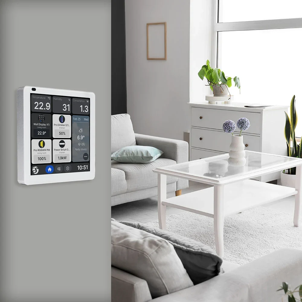 Painel de Controlo Inteligente Shelly Wall Display X1i Ecrã Tátil 4" Prateado - Imagem 6