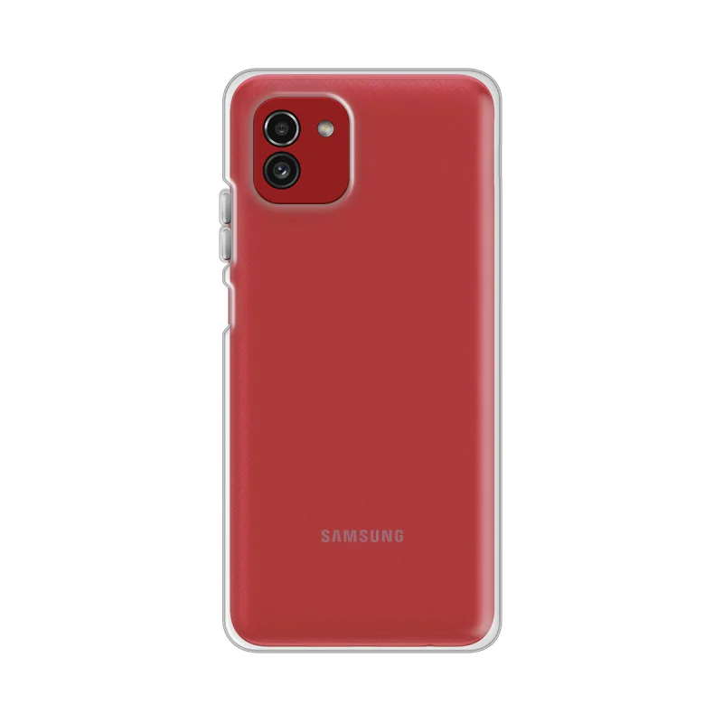 Capa de Silicone Apokin Extra Grossa 2 mm para Samsung Galaxy A03 Transparente - Imagem 1