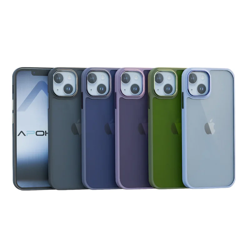 Capa Apokin para iPhone 14 Acabamento Fumado Azul - Imagem 1