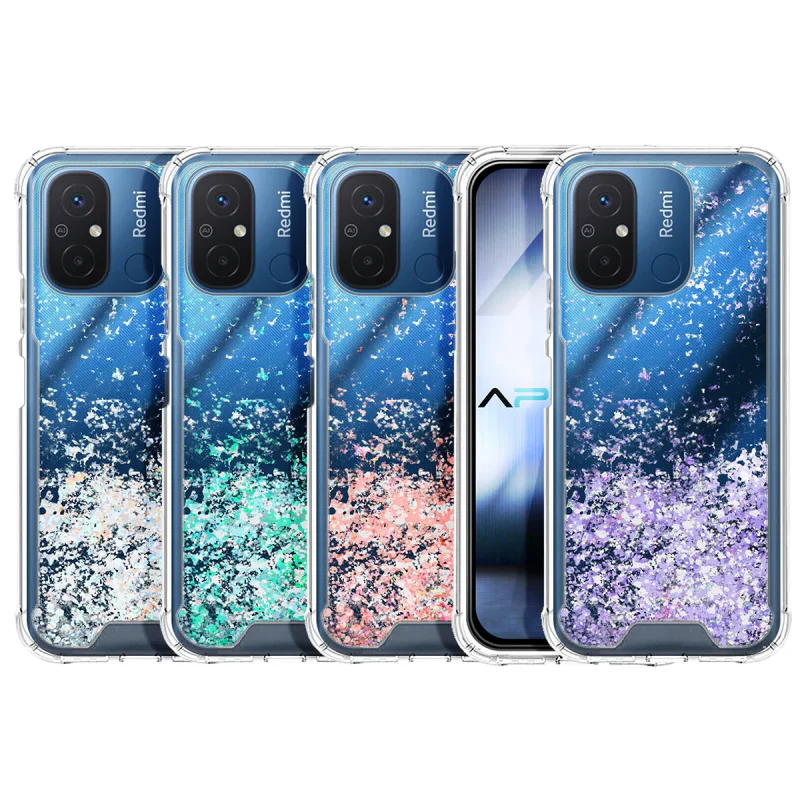 Capa de Gel Apokin para Xiaomi Redmi 12C Transparente Azul - Imagem 1