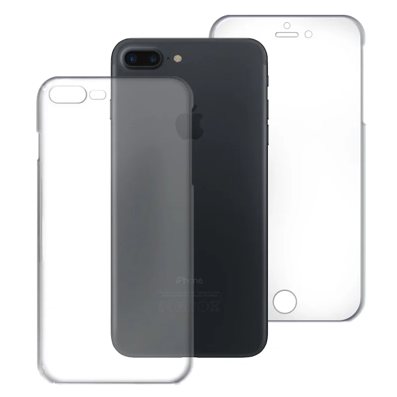 Capa Dupla 360° Apokin Transparente para iPhone 7 Plus / 8 Plus
