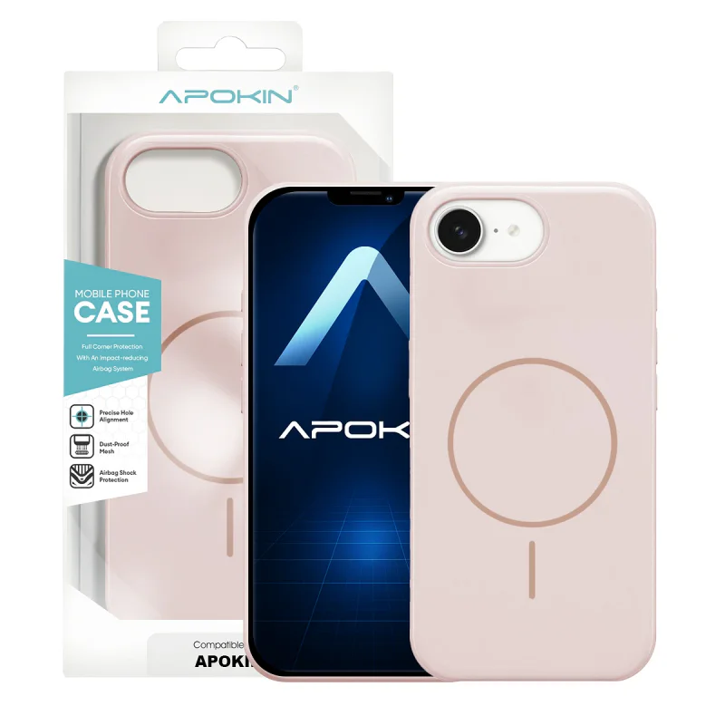 Capa Apokin para iPhone 16e e 17e Silicone Premium com MagSafe Preto - Imagem 5
