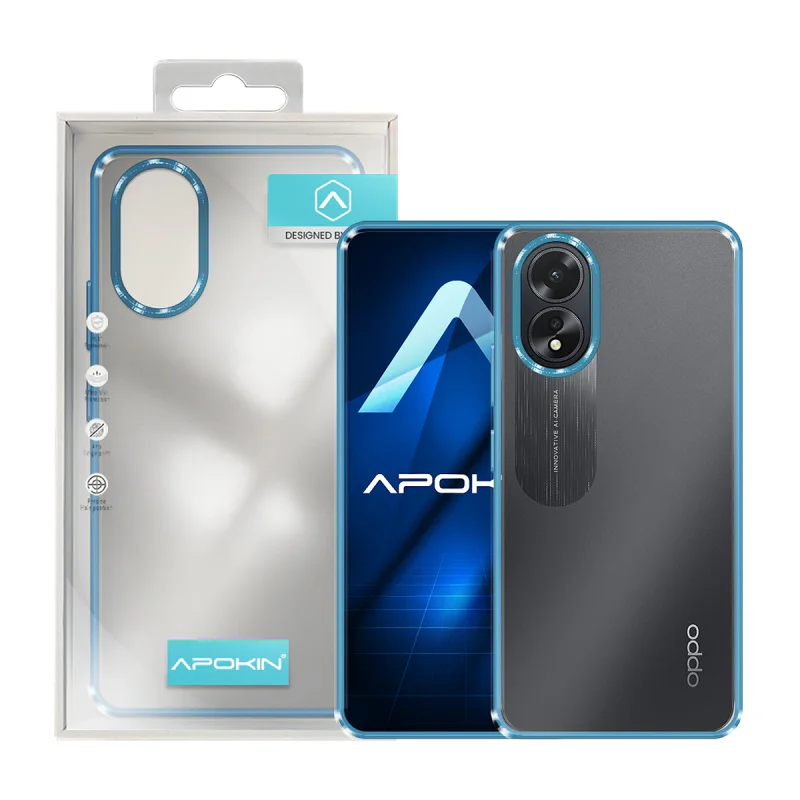 Capa Antichoque Apokin para Oppo A38 4G em Acrílico com Bordo Colorido Lilás - Imagem 5