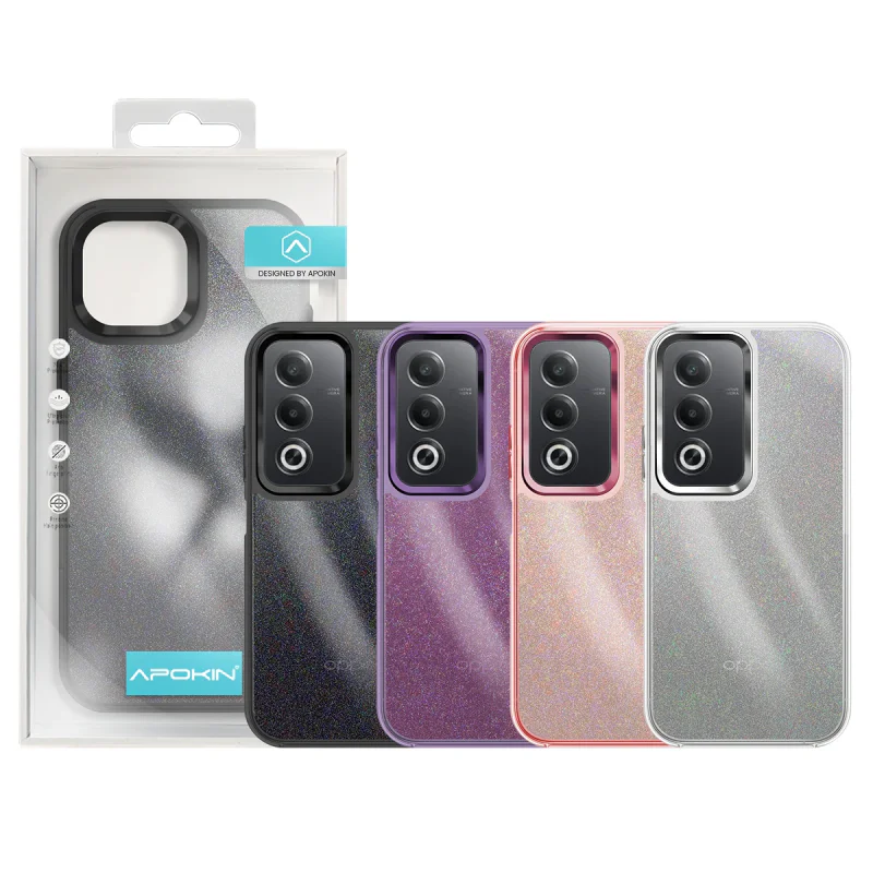Capa Apokin para Oppo A80 Acrílica com Purpurina Lilás