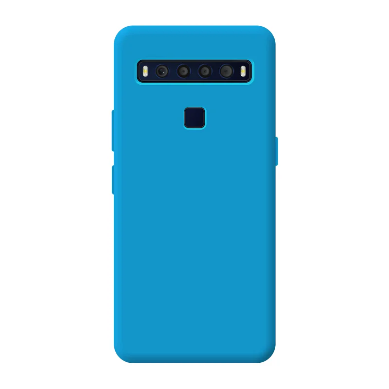 Capa Apokin para TCL 10L em Silicone Macio com Proteção de Câmara 3D Vermelho - Imagem 2