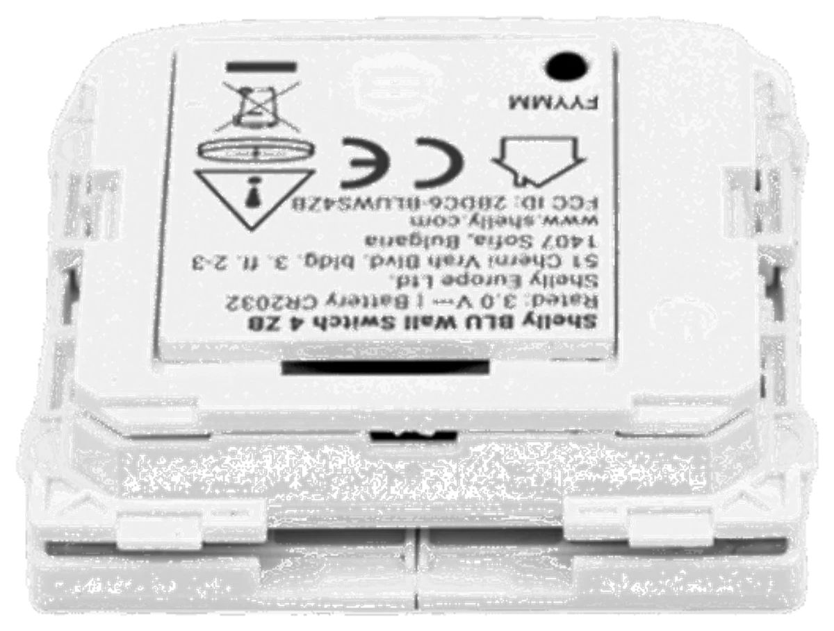 Interruptor Inteligente Shelly BLU Wall Switch 4 ZB Bluetooth e Zigbee de 4 Botões a Pilha (sem Adaptador) - Imagem 2