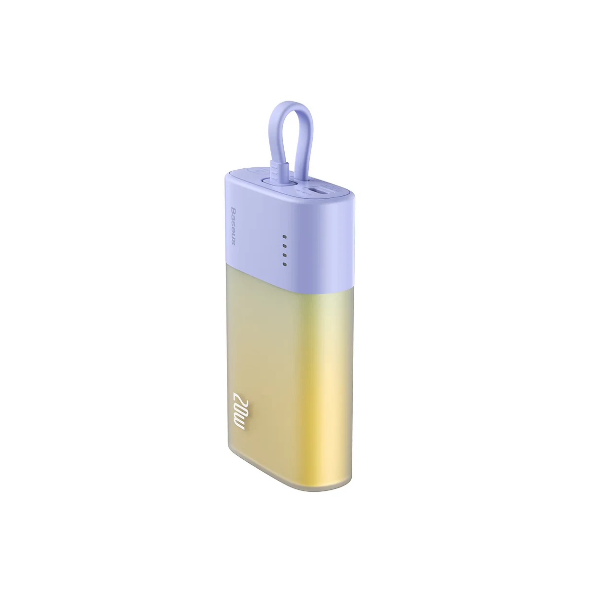 Powerbank Baseus Popsicle 5200mAh 20W com Cabo USB-C Integrado Roxo