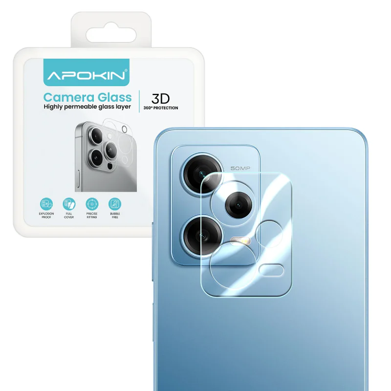 Protetor Apokin para Câmara Traseira Xiaomi Redmi Note 12 Pro Vidro Temperado