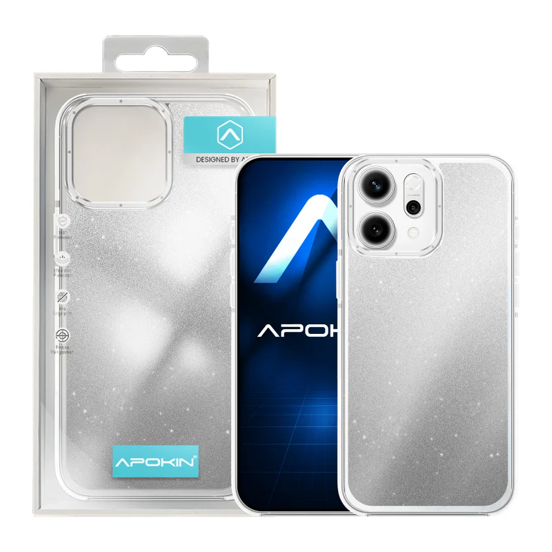 Capa Apokin Acrílica com Glitter para Oppo Reno 14 Variedade de cores - Imagem 3