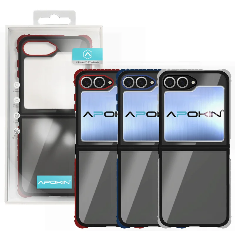 Capa Smoked Apokin Rock Samsung Galaxy Z Flip 6 Preto - Imagem 1