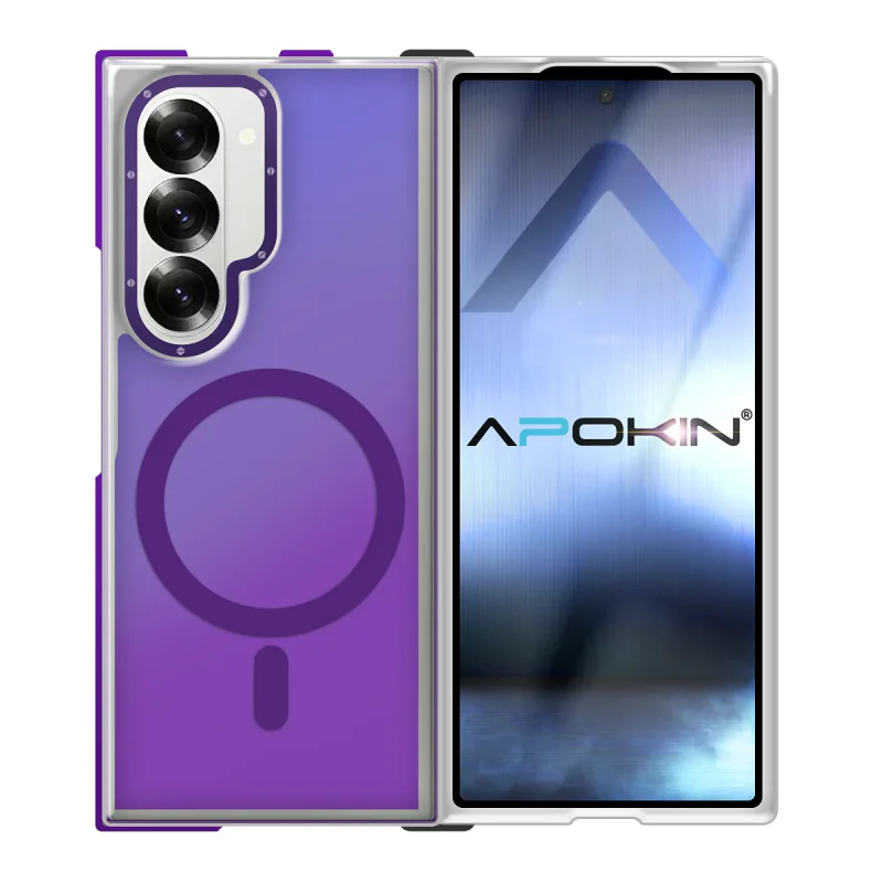 Capa Apokin Camaleão para Samsung Galaxy Z Fold 7 com MagSafe Cor: Prata - Imagem 5