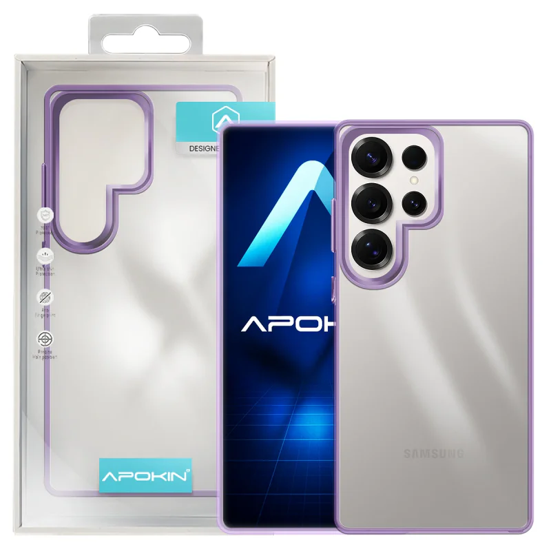 Capa Acrílica Apokin Transparente para Samsung Galaxy S25 Ultra Turquesa - Imagem 4