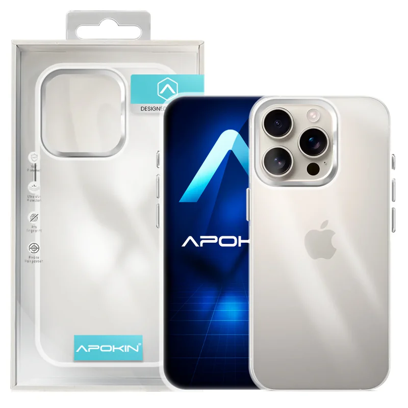Capa Acrílica Apokin Transparente para iPhone 17 Pro Preto - Imagem 3