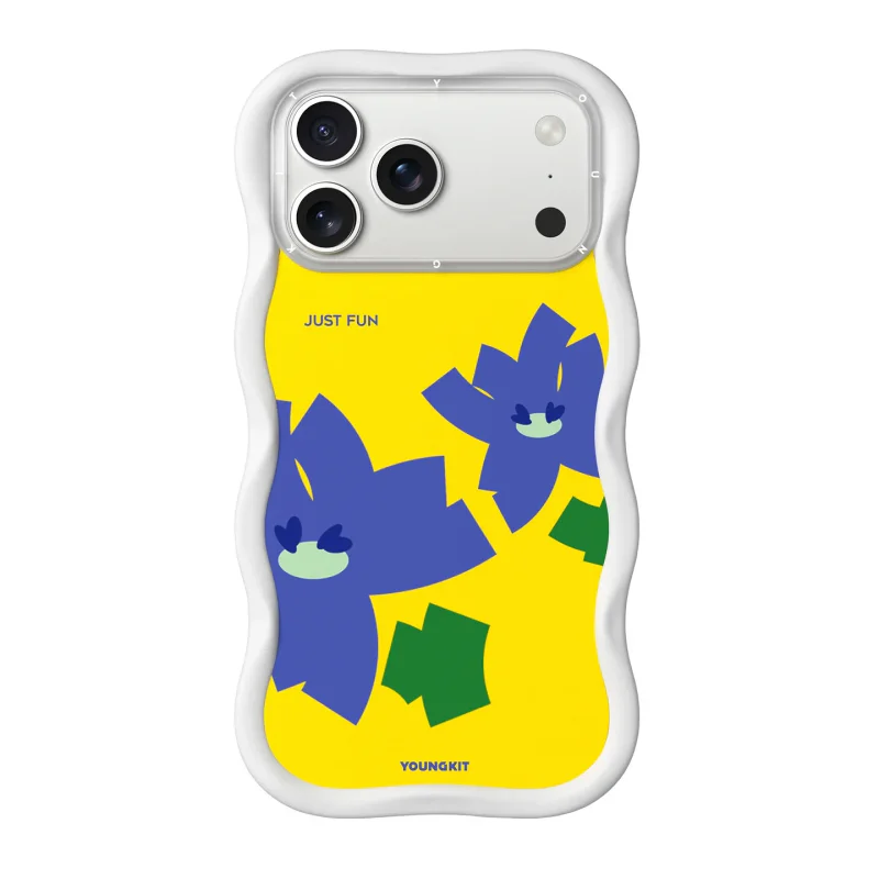 Capa Apokin Youngkit Big Wave para iPhone 17 Pro Max / 18 Pro Max Floral MagSafe Amarelo
