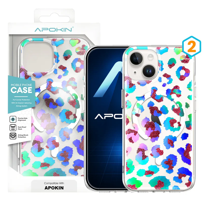 Capa Apokin para iPhone 13 e 14 em Silicone com MagSafe e Desenho 1 - Imagem 3
