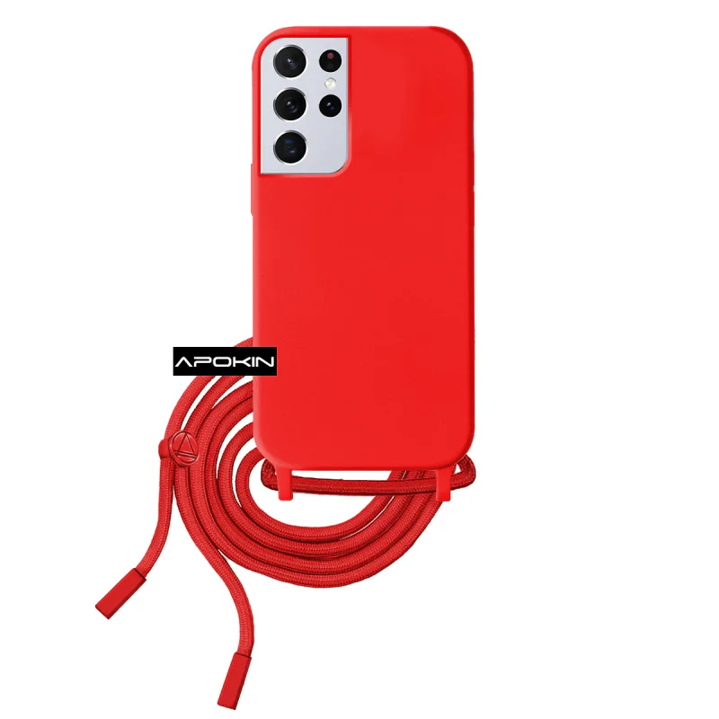 Capa com Cordão Apokin para Samsung Galaxy S21 Ultra Preto - Imagem 3