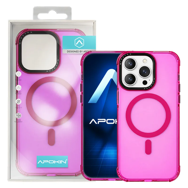 Capa Flúor Apokin com MagSafe para iPhone 16 Pro Max Lilás - Imagem 4