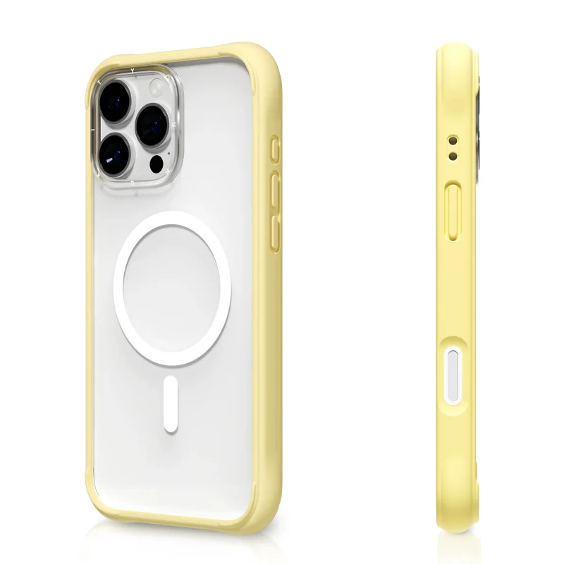 Capa Apokin Youngkit Dynamic Série II para Apple iPhone 16 Pro Magnética Transparente Amarelo - Imagem 2