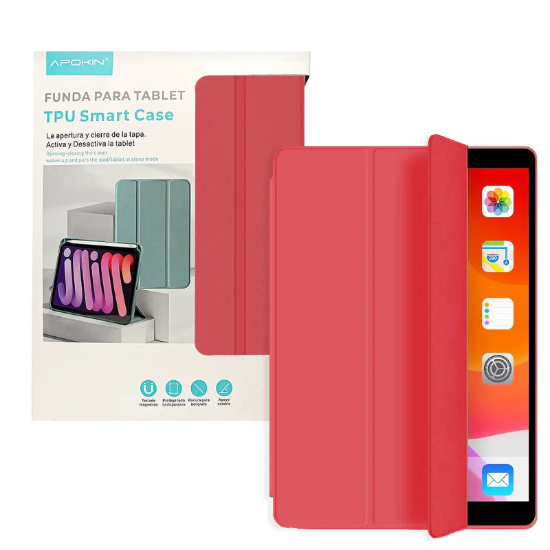Capa Smart Case Apokin V2 para iPad Pro 13 2024 com Suporte para Lápis Rosa Claro - Imagem 4