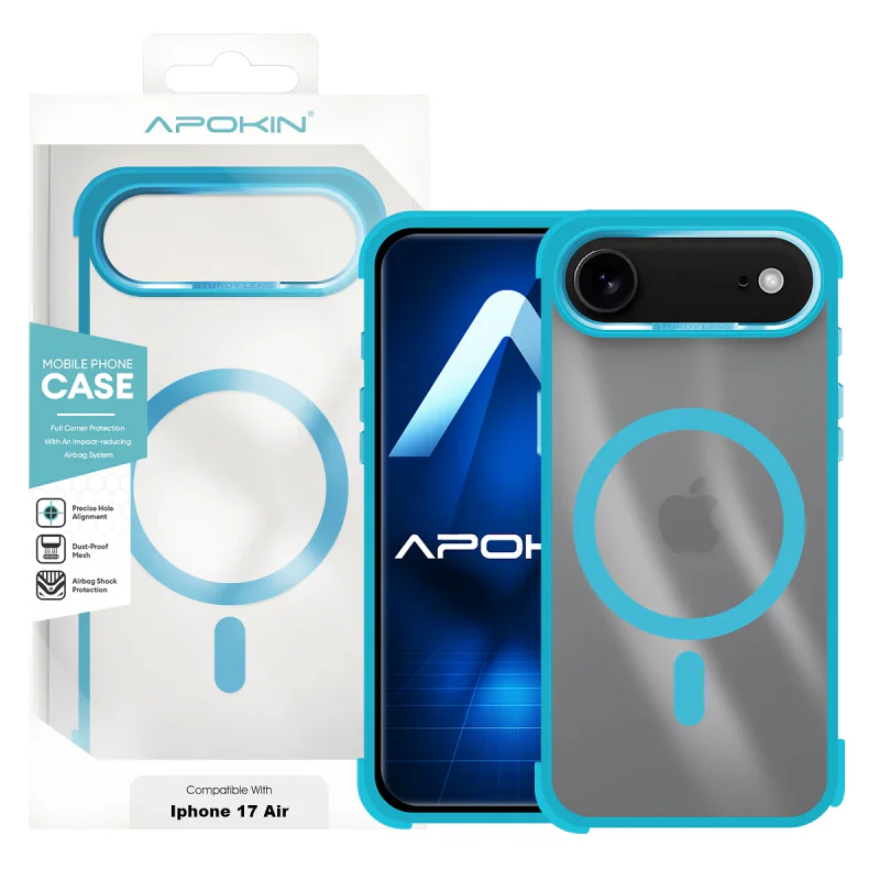 Capa Apokin para iPhone 17 Air em Silicone Premium com MagSafe Laranja - Imagem 5