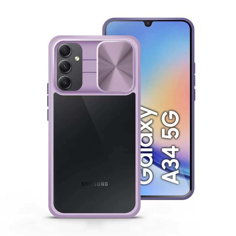 Capa Apokin para Samsung Galaxy A34 5G em Gel Antichoque com Cobertura Deslizante Preto - Imagem 4