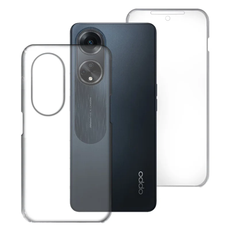 Capa Dupla 360° Transparente em Silicone para Oppo A98 5G