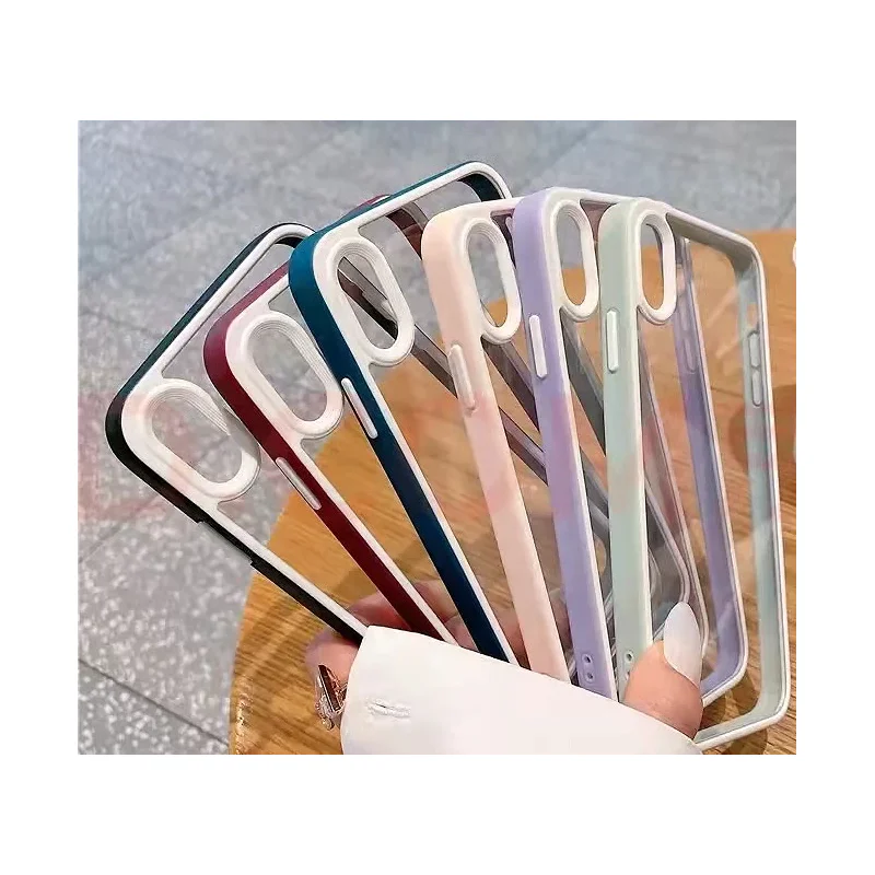Capa Apokin para Samsung Galaxy S22 Antichoque Transparente com Borda Colorida Sortida - Imagem 2
