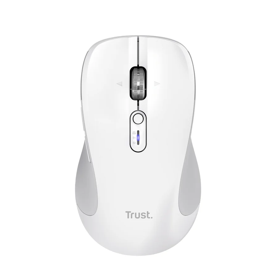 Rato Sem Fios Trust Ferro Recarregável Multidispositivo Hyperscroll Branco - Imagem 1