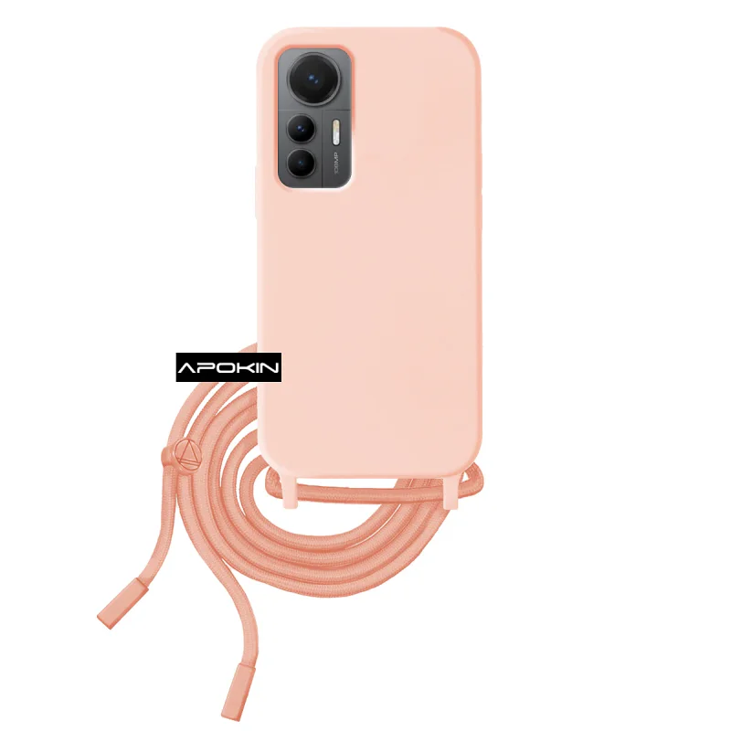 Capa Suave Apokin com Cordão para Xiaomi 12 Lite Vermelho - Imagem 5