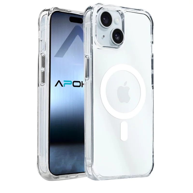 Capa Apokin para iPhone 15 Transparente de 3,3 mm com MagSafe Transparente - Imagem 3