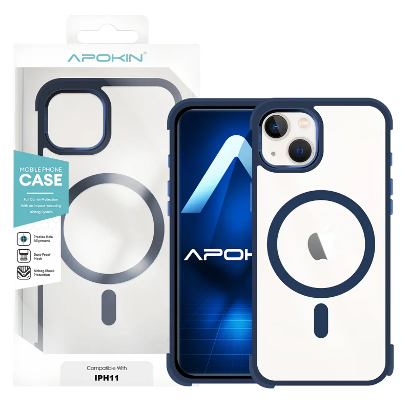 Capa Apokin para iPhone 11 Silicone Premium com MagSafe Laranja - Imagem 3