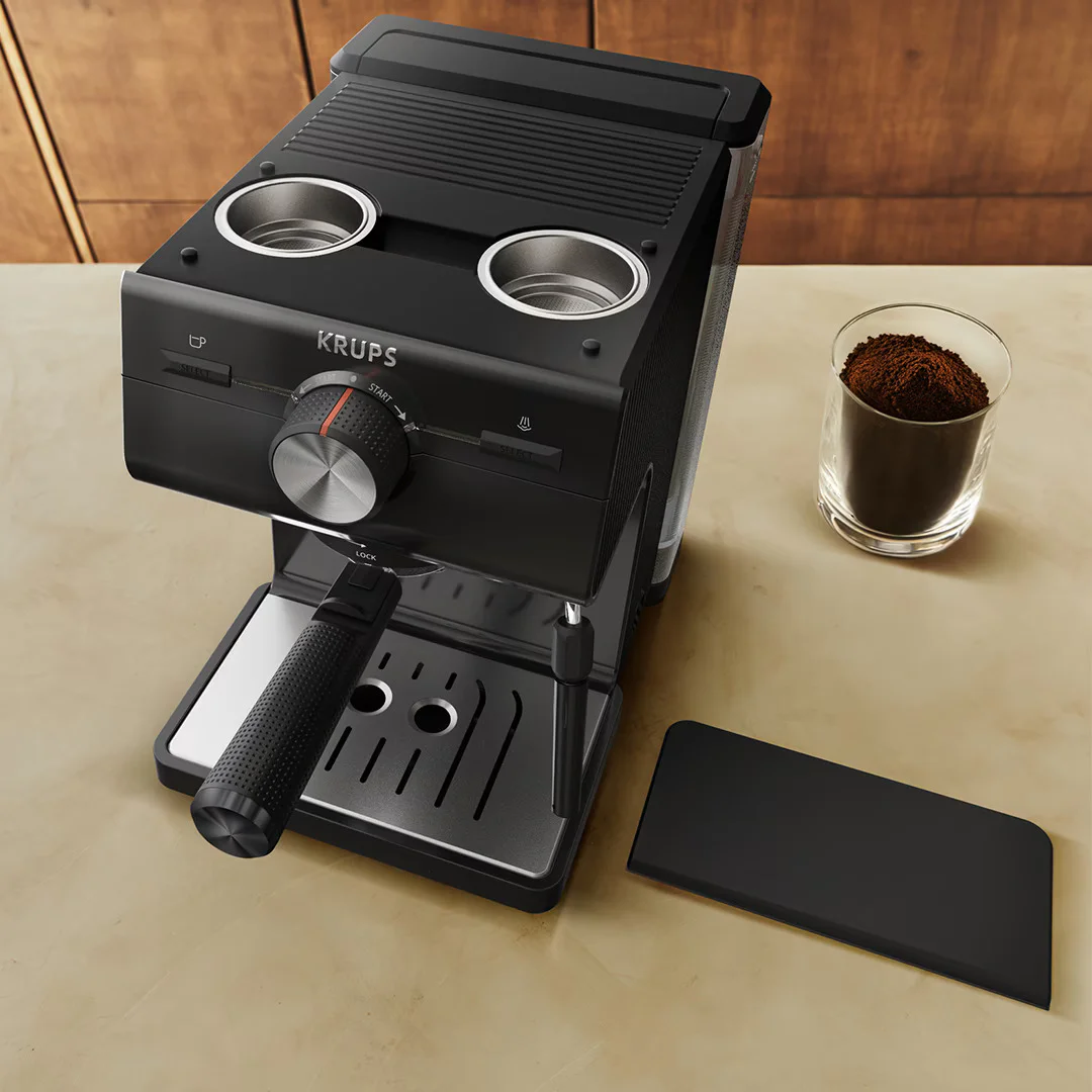 Máquina de Café Expresso Manual Krups Authentic XP381810 15 Bar 2 L com Vaporizador Preta - Imagem 5