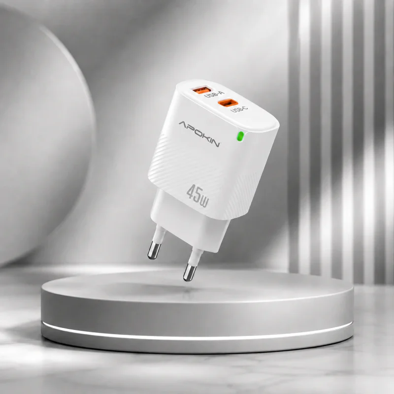 Carregador de Rede Apokin Duplo USB-C 45 W - Imagem 2