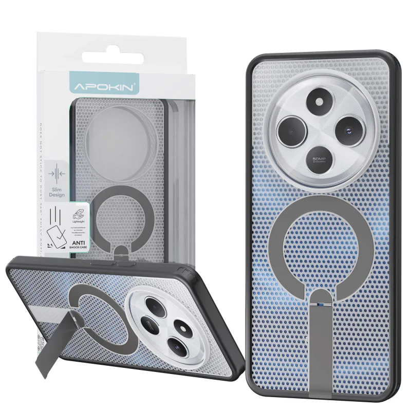 Capa Apokin para Xiaomi Redmi 14C com MagSafe Dissipação de Calor e Suporte