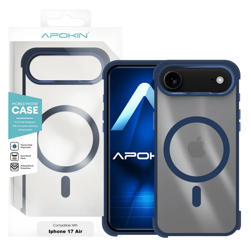Capa Apokin para iPhone 17 Air em Silicone Premium com MagSafe Laranja - Imagem 3