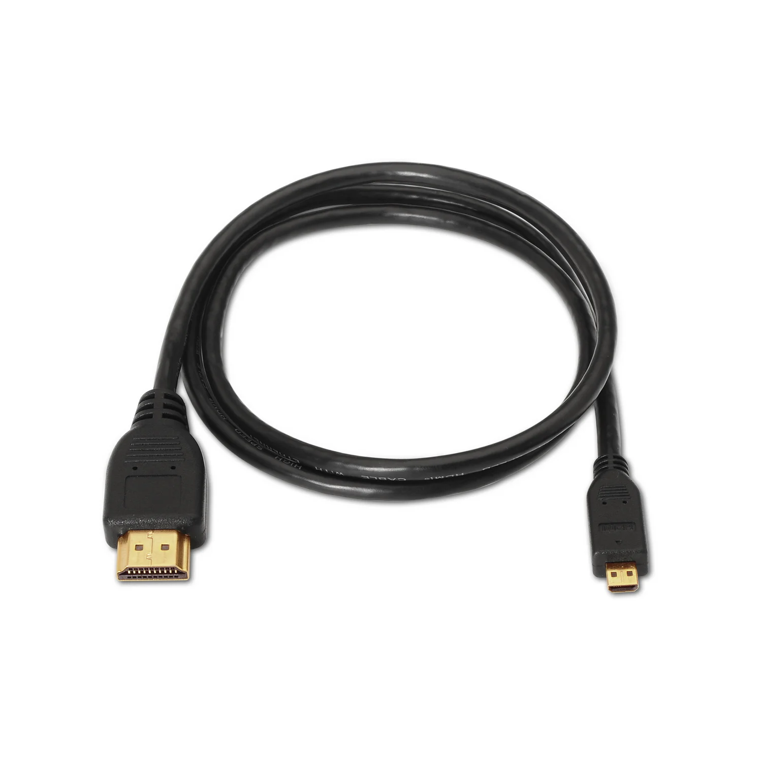 Cabo HDMI Aisens Micro HDMI Macho para HDMI Macho 0,8 m Preto - Imagem 2