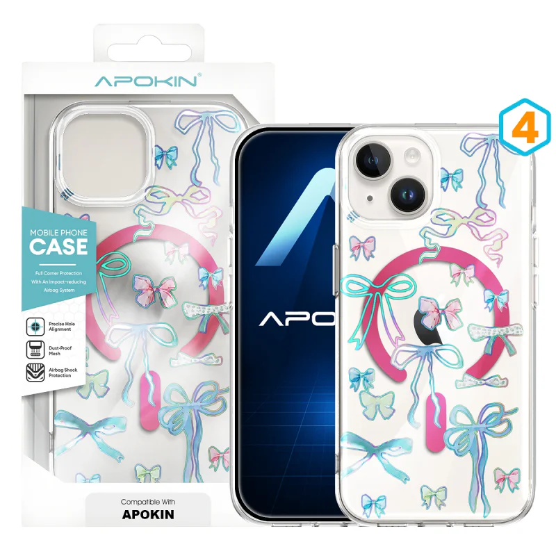 Capa Apokin para iPhone 13 e 14 em Silicone com MagSafe e Desenho 1 - Imagem 5