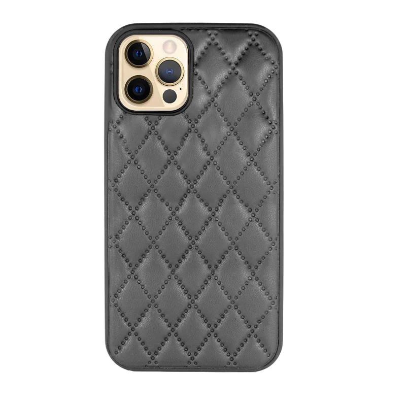 Capa Apokin para iPhone 12 Pro em Pele Acabamento Fumado Lilás - Imagem 5