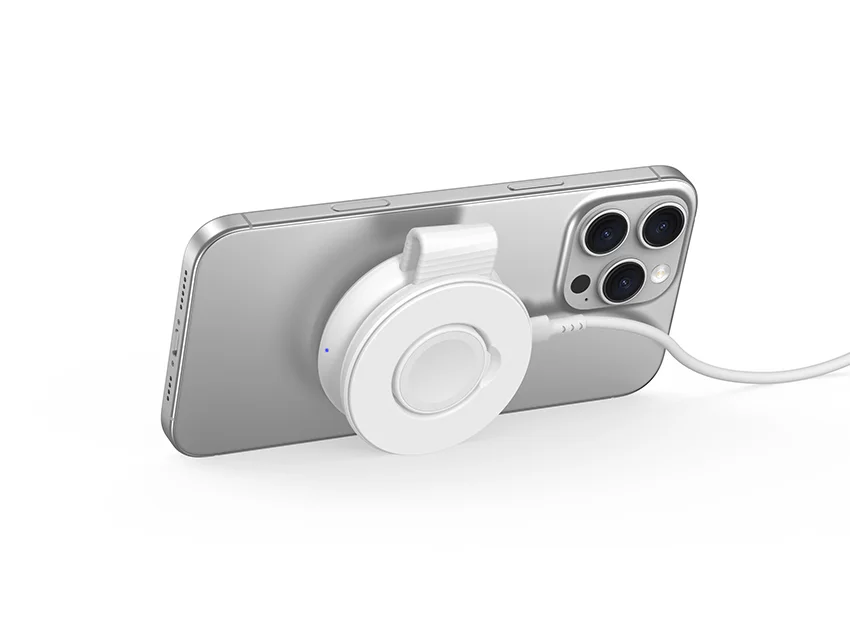 Carregador Sem Fios Magnético Conceptronic GORGON04W 2 em 1 Qi2 25 W Dobrável para iPhone e Apple Watch Branco - Imagem 4