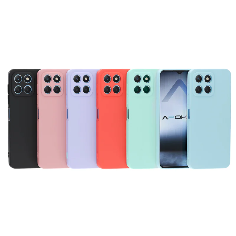Capa Apokin para Honor X6b Silicone Suave Azul Turquesa - Imagem 1