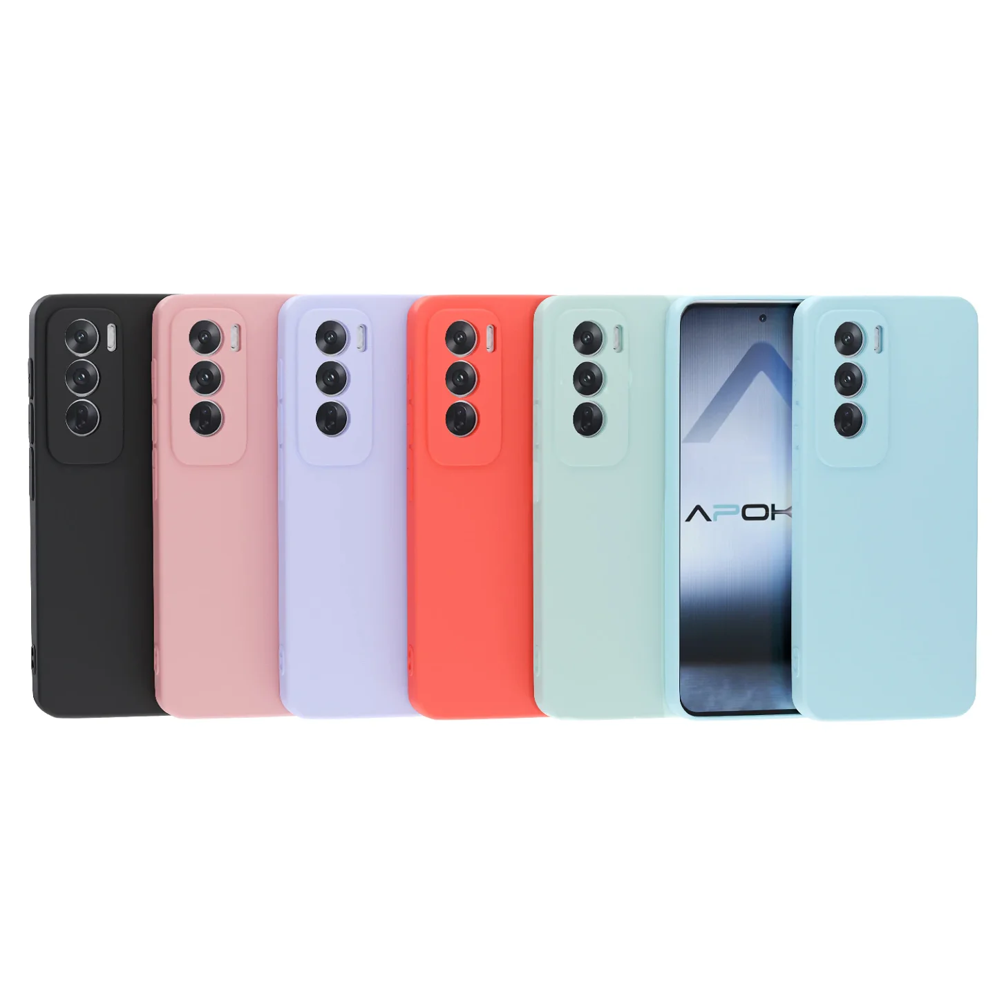 Capa de Silicone Macio Apokin para Oppo Reno 12 Pro - Imagem 1