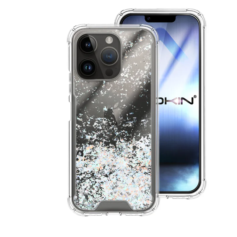 Capa de Gel Apokin Transparente para iPhone 13 Pro 6,1 polegadas Azul turquesa - Imagem 5