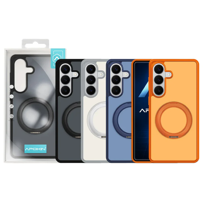 Capa Apokin para Samsung Galaxy S26 Fosca com Aro MagSafe Branco - Imagem 1