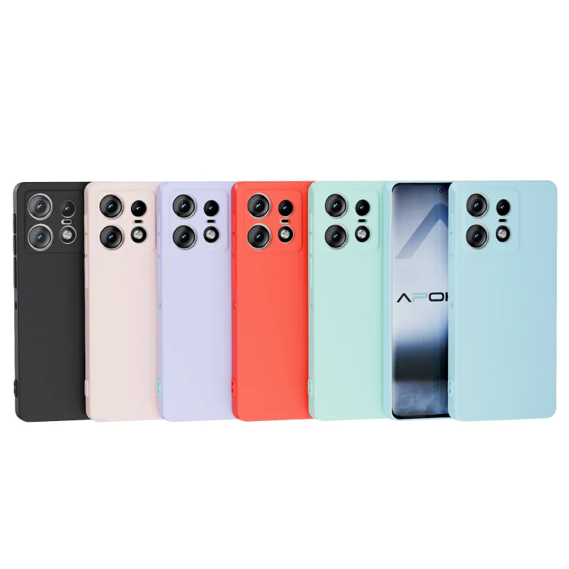 Capa de Silicone Suave Apokin para Motorola Moto Edge 50 Pro Variedade de cores